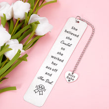 Load image into Gallery viewer, Boss Day Gift for Women Appreciation Gift Bookmark for Women Boss Leader Boss Lady Supervisor PM Female She Believed She Could So She Did Birthday Promotion Present Women Coworker Retirement Farewell