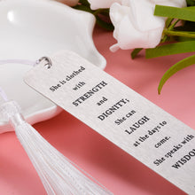 Load image into Gallery viewer, Bookmark Gifts for Women Book Lovers Inspirational Bookmark with Tassel for Girls Daughter Wife Birthday Christmas Stocking Stuffers for Mom Sister Female Friend Teacher Book Club Gifts for Readers