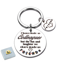 Load image into Gallery viewer, Coworker Leaving Gifts Keychain for Women Men Appreciation Goodby Office Keyring for Boss Colleagues Work Friends Farewell Retirement Gifts for Leader Employees Birthday Christmas Stocking Stuffer