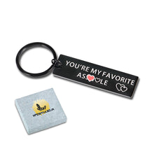 Load image into Gallery viewer, Funny Couple Gift Keychain for Boyfriend Girlfriend Valentines Birthday Gifts for Husband Groom from Wife Bride Christmas Wedding Anniversary Keyring for Friends BFF Him Her Stocking Stuffer Present