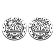 Load image into Gallery viewer, Get Well Soon Stocking Stuffers Gifts for Men Recovery Coins for 1 Year Sober Coin Gift Women Men AA Tokens One Day at a Fucking Time Coin Addiction Alcoholics Chemo Gifts Affirmation Gifts