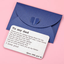 Load image into Gallery viewer, Dad Gifts from Daughter to Father's Day Wallet Inset Card for Father Daddy Stepdad Birthday Thank You Gifts from Girl Kid to Papa Husband Christmas Valentine Mini Love Gifts for Men Godfather Wedding