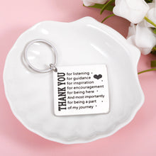 Load image into Gallery viewer, Thank You Gifts Keychain for Mentor Teacher Appreciation Leaving Gift Keyring for Boss Supervisor Coach Birthday Christmas Present Key Chain for Manger Coworker Women Men Going Away Retirement Gifts