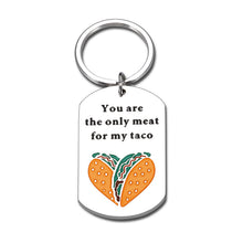 Load image into Gallery viewer, Funny Valentine Day Keychain Gifts for Boyfriend from Girlfriend Christmas Anniversary Keyring Gifts for Husband Fiancé from Wife Fiancée Wedding Engagement Couple Gift for Him Her Taco Keychain