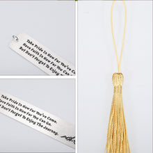 Load image into Gallery viewer, Inspirational Gifts Bookmark for Women Men Readers Christmas Graduation Birthday Present for Book Lovers Girls Boys Encouragement Bookmark with Tassel for Friends Daughter Son Stocking Stuffer