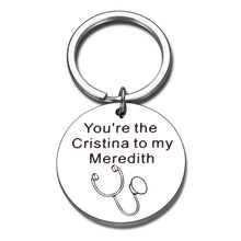 Load image into Gallery viewer, Best Friend Keychain Gifts for Women Christmas Birthday Keychain Gifts for BFF Soul Sister Girls Valentine Graduation Anniversary Friendship Jewelry for Medical Nurses Friends Grey's Anatomy Set 2Pcs