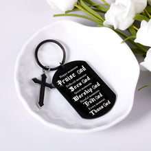 Load image into Gallery viewer, Christian Keychain Gifts for Women Men Inspirational Religious Faith Keychain for Family Friends Godkids Christmas Baptism Keyring for Boys Girls First Communion Confirmation Easter Stocking Stuffers