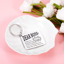 Load image into Gallery viewer, Funny Appreciation Gifts Keychain for Boss Leader Boss Day Thank You Gift for Supervisor Mentor Manager Retirement Leaving Office Key Chain for Women Men Boss Lady Christmas Birthday Goodbye Keyring