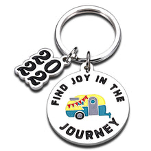 Load image into Gallery viewer, Camper Key Chain RV Accessories for Travel Trailers Inside Decor 2022 New Happy Camper Owner Journey Adventure Gifts Glamping Lifestyle
