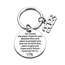 Load image into Gallery viewer, Class of 2023 Graduation Gifts for Him Her Bible Verse Gifts for Christian Gifts Keychain for Middle High School College Students Nurse Graduates 2023 Grad Ph.D. Master Religious Church Bulk Gifts