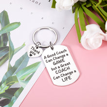 Load image into Gallery viewer, Coach Thank You Gifts Keychain for Men Women Appreciation Key Chain Gift for Baseball Football Softball Coach Team Cheer Present for Volleyball Hockey Coach Retirement Christmas Stocking Stuffers