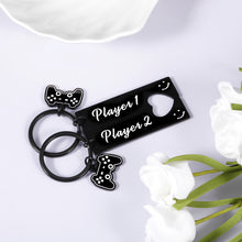 Load image into Gallery viewer, 2 PCS Funny Gamer Couple Keychains Player 1 Player 2 Anniversary Birthday keyring for Husband Boyfriend from Wife Girlfriend Gaming Gifts for Friends Gamer Lover Valentines Christmas Stocking Stuffer