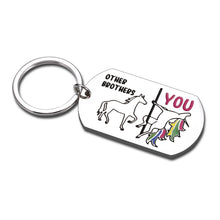 Load image into Gallery viewer, Funny Gifts Keychain for Brothers from Sisters Siblings Birthday Christmas Graduation Gift Key Chain for Best Friend Bro Boys Friendship Fraternity Thank You Keyring Stocking Stuffers for Men BFF