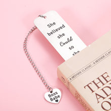 Load image into Gallery viewer, Boss Day Gift for Women Appreciation Gift Bookmark for Women Boss Leader Boss Lady Supervisor PM Female She Believed She Could So She Did Birthday Promotion Present Women Coworker Retirement Farewell