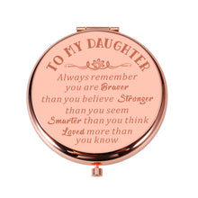 Load image into Gallery viewer, XPENMULBOJA Stocking Stuffers for Daughter from Mom Compact Mirror for Teens Girls Birthday Graduation Inspirational Make Up Gifts for Teenage Girls 16th18th 21st Wedding Valentines Mothers Day