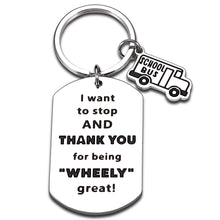 Load image into Gallery viewer, School Bus Driver Gift Keychain for Men Women Bus Driver Appreciation Gifts for Birthday Christmas Thank You School Bus Drivers Keychain for Gradaution Holiday Thanksgiving Day School Bus Charm