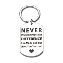 Load image into Gallery viewer, Appreciation Gift Keychain for Employees Teachers Thank You Leaving Goodbye Gift for Boss Leader Coach Coworkers Retirement Going Away Office Keyring for Social Workers Women Men Team Members