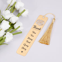 Load image into Gallery viewer, Thank You Gifts Bookmark for Women Men Appreciation Gift for Teacher Mentor Employees Birthday Christmas Bookmark with Tassel for Friend Book Lover Coworker Graduation Back to School Leaving Present
