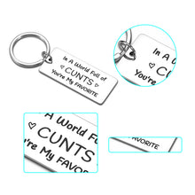 Load image into Gallery viewer, Stocking Stuffers for Husband Wife Birthday Gifts for BFF Him Her Keyring Offensive C Word Gift for Boyfriend Girlfriend 30th 40th 50th 60th Birthday Present Anniversary Keyring for Women Men