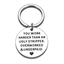 Load image into Gallery viewer, Funny Christmas Stocking Stuffers for Boss Lady Employee Appreciation Gifts for Coworker Boss Appreciation Keepsake Office Thank You Keychain for Colleagues Friends Going Away Leaving Gifts in Bulk