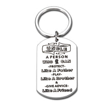 Load image into Gallery viewer, Gifts Keychain for Uncle from Niece Nephew Best Uncle Ever Gifts Key Chain for Uncle Day Fathers Day Birthday Christmas Present Keyring for Men Males Uncles Thank You Gifts from Boys Girls Kids