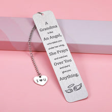 Load image into Gallery viewer, Gift for Grandma Christmas Mother's Day Gift Bookmark for Grandmother from Grandaughter Grandson Birthday Gifts for Grandma Nana Grammy Grandmother Gifts from Teens Kids New Grandma Gift Idea