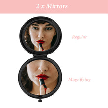 Load image into Gallery viewer, XPENMULBOJA Christmas Stocking Stuffers for Women Compact Makeup Mirror Gift for Teen Girls Women Daughter Mom Women Birthday Gift Ideas for Bestfriend Valentines Day for Girlfriend Wife (Black)