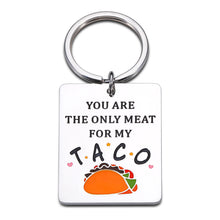 Load image into Gallery viewer, Christmas Gifts for Boyfriend Husband Naughty Stocking Stuffers Anniversary Valentines Keychain for Him I Love You Gifts for Finance Engagement Wedding Gift for Groom from Wife Girlfriend Taco Gifts