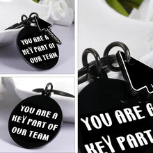 Load image into Gallery viewer, Team Key Chain Gifts for Players Coaches Employee Appreciation Gift Keychain for Women Men Thank You Keyring for Team Member Coworker Friends Retirement Goodbye Christmas Present for Supervisor Mentor