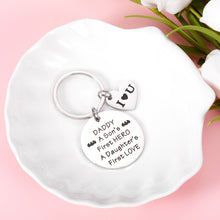 Load image into Gallery viewer, Dad Gifts Keychain from Daughter Kids, Father’s Day Birthday Key Chain Gift for Daddy from Son, Stepdad New Dad to be Keyring from Wife, Christmas Valentine Wedding Keepsake for Men Father-in-Law