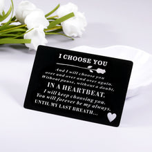 Load image into Gallery viewer, Wallet Insert Card Birthday Christmas Gift for Boyfriend Husband Anniversary Valentines Card for Hubby Wife Wedding Engagement Gift for Groom Bride Fiance Fiancee Mini Love Note Stocking Stuffers