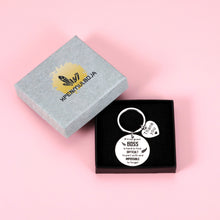 Load image into Gallery viewer, Boss Gifts for Christmas Women Men Thank You Going Away Keychian for Boss Supervisor Leader Leaving Birthday Retirement Appreciation Key Ring for Mentor Coworker Boss Lady Office Farewell Goodbye Gift