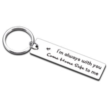 Load image into Gallery viewer, Valentines's Day Keychain Gift for Husband Boyfriend from Wife Girlfriend Birthday Wedding Gift Keyring for Driver Trucker Policeman Pilot Anniversary Christmas Gift for Men Son Love Safety Reminder