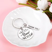 Load image into Gallery viewer, Boss Day Gifts Keychain for Boss Lady, Appreciation Key Chain for Leader Mentor, Birthday Going Away Retirement Keyring for Supervisor Manager, Goodbye Christmas Present for Best Boss Ever Women Men