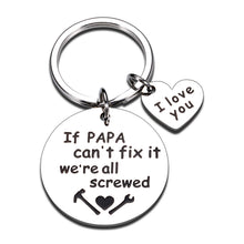 Load image into Gallery viewer, Dad Christmas Fathers Day Keychain Gifts from Daughter Son Daddy Birthday Valentine Gift for Stepdad New Dad to Be Husband from Kids Stepdaughter Wife Father of The Bride Wedding Presents Men Him