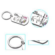 Load image into Gallery viewer, Funny Gifts Keychain for Brothers from Sisters Siblings Birthday Christmas Graduation Gift Key Chain for Best Friend Bro Boys Friendship Fraternity Thank You Keyring Stocking Stuffers for Men BFF