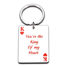 Load image into Gallery viewer, Christmas Valentines Gifts Keychain for Husband Boyfriend Funny Anniversary Birthday Pocker Key Chain for Poker Lover Hubby Fiance from Wife Girlfriend Father's Day Wedding Keyring for Men Him