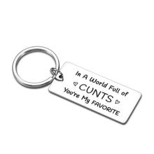 Load image into Gallery viewer, Stocking Stuffers for Husband Wife Birthday Gifts for BFF Him Her Keyring Offensive C Word Gift for Boyfriend Girlfriend 30th 40th 50th 60th Birthday Present Anniversary Keyring for Women Men