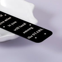 Load image into Gallery viewer, Inspirational Bookmark for Women Men Moon and Stars Gifts Bookmark for Booklovers Encouragement Birthday Christmas Gift Book Mark for Students Friends Son Daughter Grad Party Bulk Shoot for The Moon