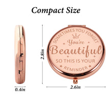 Load image into Gallery viewer, XPENMULBOJA Stocking Stuffers for Women Makeup Mirror Birthday Christmas Compact Mirror Gifts for Girl Daughter Mom Female Friends Inspirational Valentines Ideas for Wife Girlfriend BFF