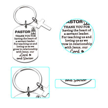 Load image into Gallery viewer, XPENMULBOJA Pastor Gift Pastor Christmas Thank You Keychain for Men Women Church Appreciation Gift Religious Jewelry Birthday Gift for Pastor Funny Pastor Jewelry Keyring Christian Gift for Pastor