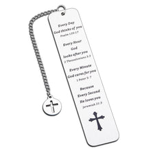 Load image into Gallery viewer, Christian Gifts for Women Christmas Stocking Stuffer Bible Verse Bookmarks Inspirational for Women Men Religious Scripture Gifts for Baptism Faith Birthday Present for Son Daughter First Communion