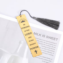 Load image into Gallery viewer, Inspirational Gift for Women Men Christian Bible Verse Bookmark with Tassel for Daughter Son Friends Christmas Baptism Religious Present for Godchild Family Graduation Confirmation Double-Side