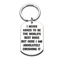 Load image into Gallery viewer, Roll over image to zoom in Funny Boss Appreciation Gifts Keychain for Women Men, Boss Day Birthday Christmas Key Chain Gift for Boss Mentor Leader, Office Thank You Retirement Present for Male Female Coworker Supervisor
