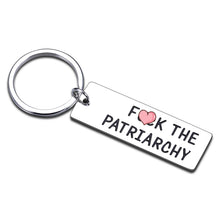 Load image into Gallery viewer, Fck The Patriarchy Feminist Gift for Her Women Inspirational Gift for Female Friends Sisters All Too Well Merch Activist for Taylor Fans Feminist Keepsake for Women's Rights Girl Power Keychain