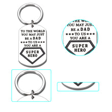 Load image into Gallery viewer, Dad Christmas Stocking Stuffers for Father's Day Gift Keychain from Daughter Son, Birthday Valentines's Day Gifts for Dad Stepdad New Dad, Christmas Gift for Daddy, Father of The Bride Gift