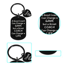 Load image into Gallery viewer, Coach Appreciation Gifts Keychain for Men Women Thank You Key Chain Gift for Baseball Football Softball Coach Team Cheer Present for Volleyball Hockey Coach Retirement Christmas Stocking Stuffers