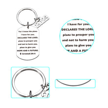Load image into Gallery viewer, Bible Verse Keychain Jeremiah 29:11 Christmas Religious Faith Gift for Women Men Prayer Christian Keyring Birthday Graduation First Communion Confirmation Gift for Girls Boys 2023 Stocking Stuffers