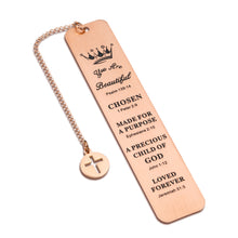 Load image into Gallery viewer, Christian Gifts Bookmark for Women Bible Verse Bookmark for Girls Daughter Book Lovers Birthday Christmas Stocking Stuffers for Female Friend Sister Baptism Religious Church Bulk Gifts