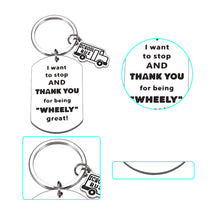 Load image into Gallery viewer, School Bus Driver Gift Keychain for Men Women Bus Driver Appreciation Gifts for Birthday Christmas Thank You School Bus Drivers Keychain for Gradaution Holiday Thanksgiving Day School Bus Charm